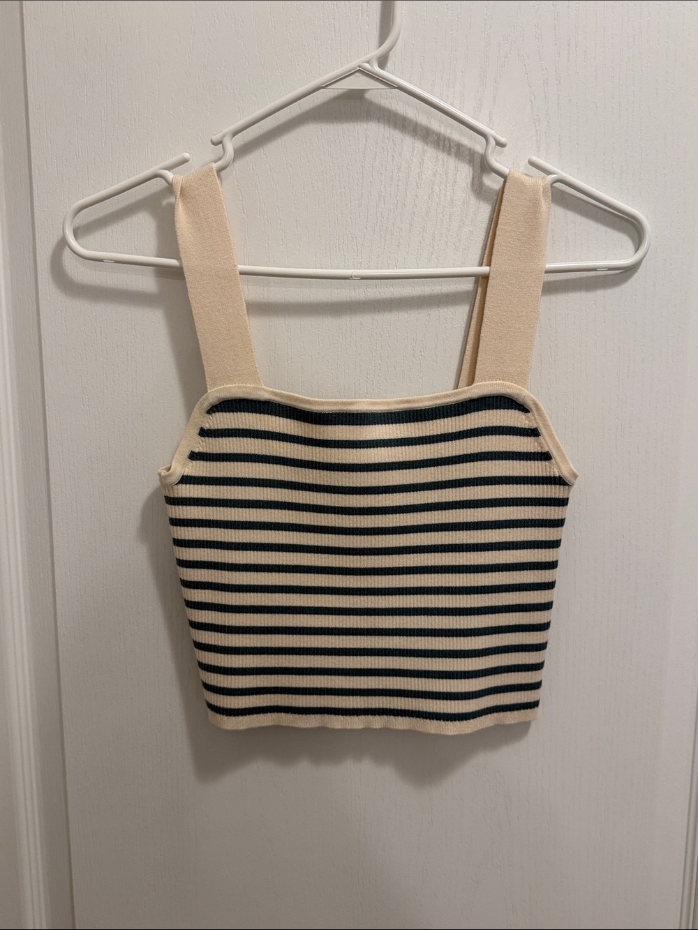 Madewell striped cropped sweater tank